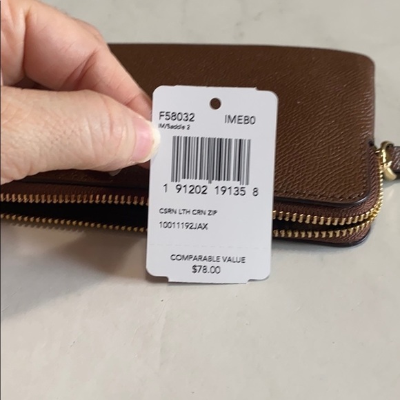 Dark tan/Brown Coach Wrist fits iphone or Android